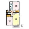 クレールシャンブルA 2DKの間取り