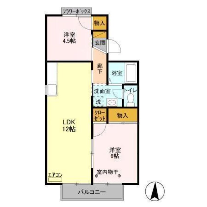 間取図 サンモールおゆみ野B