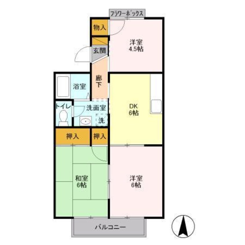 間取図 サンモールおゆみ野B