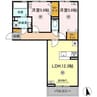 D-roomちはら台H 2LDKの間取り
