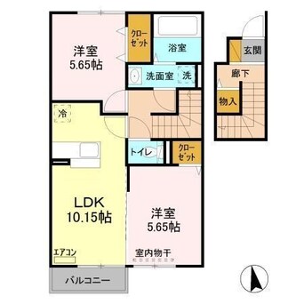 間取図 内房線/五井駅 車移動　10分5.7km 1階 築10年