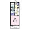クラールシーズンⅡ 1Kの間取り