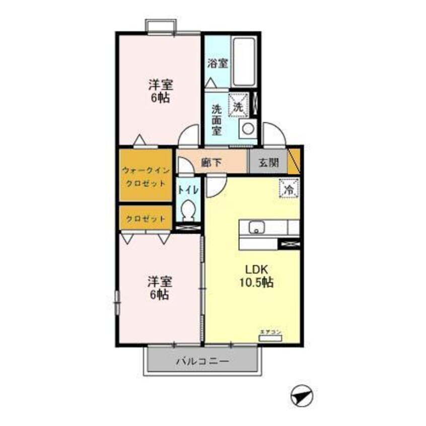 間取図 内房線/八幡宿駅 徒歩9分 2階 築18年