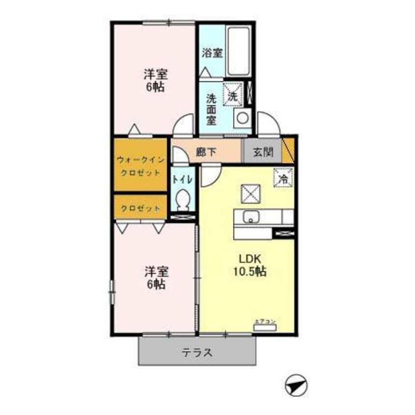 間取図 アヴァンセ八幡Ｂ