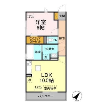 間取図 内房線/五井駅 徒歩8分 3階 築10年