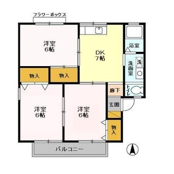 間取図 メゾンブランシュ弐番館