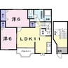 ハートキャッスル 2LDKの間取り