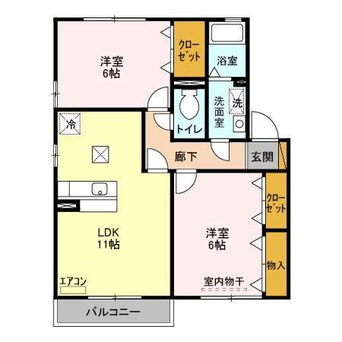 間取図 ピエルテル六番館