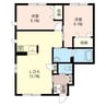 アーペル 2LDKの間取り