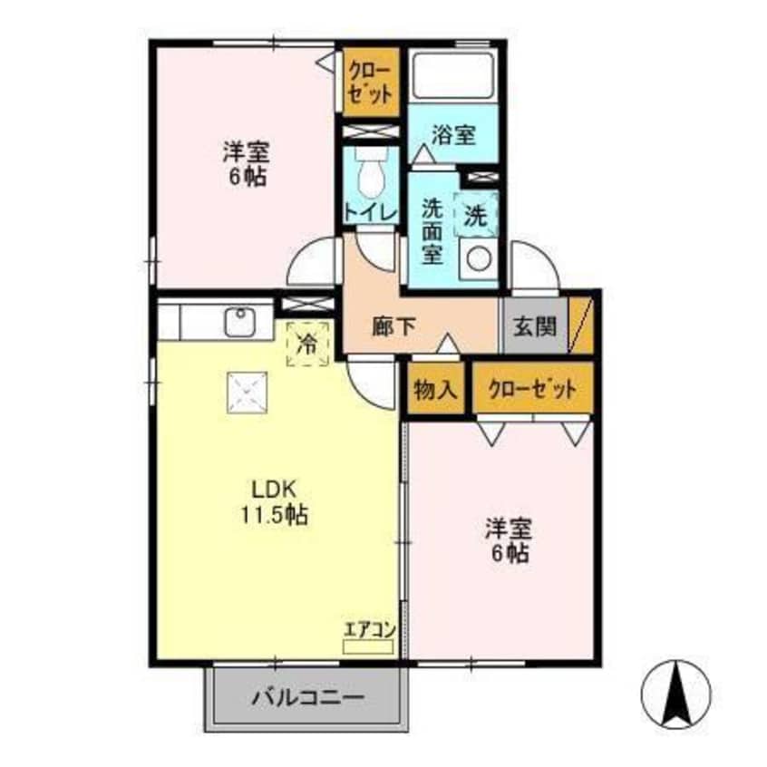 間取図 ロサコートC
