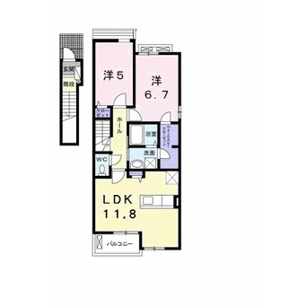 間取図 内房線/八幡宿駅 徒歩16分 2階 築4年