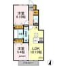 内房線/五井駅 バス:10分:停歩10分 1階 築12年 2LDKの間取り