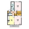 メイヒルズⅢ 2DKの間取り