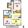 Abreast-TⅡアブレストーTⅡ 2LDKの間取り