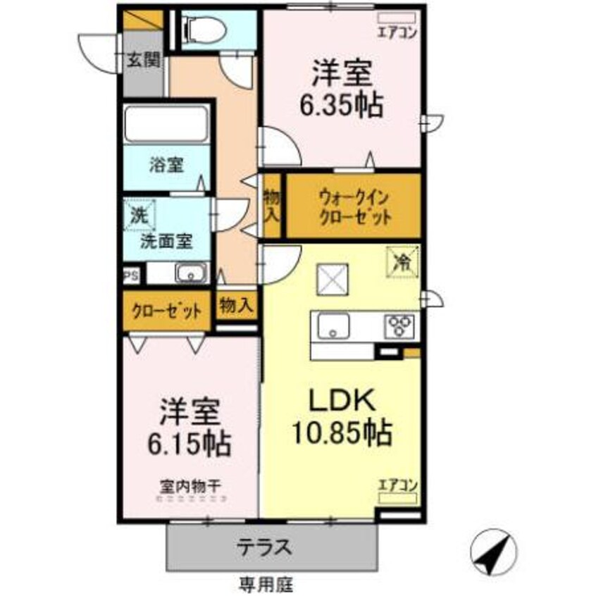 間取図 内房線/五井駅 徒歩24分 1階 築3年