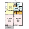 ビレッジJunC 2DKの間取り