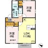 ELYSION HOUSE Ⅱ 2LDKの間取り