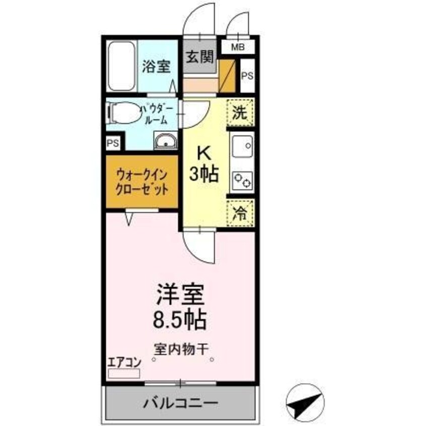 間取図 内房線/八幡宿駅 徒歩4分 2階 築15年