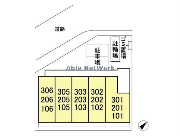 敷地内配置図 レーヴ