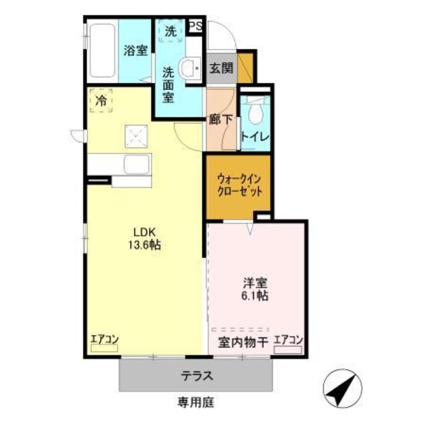 間取図 内房線/五井駅 徒歩25分 1階 築8年