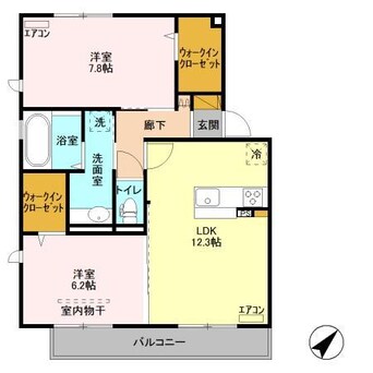 間取図 内房線/八幡宿駅 徒歩19分 2階 築4年