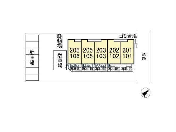 敷地内配置図 あけぼの