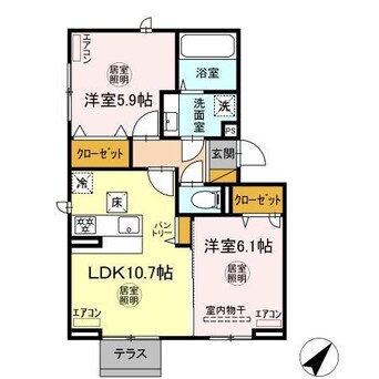 間取図 内房線/八幡宿駅 車移動　9分3km 2階 建築中