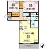 グランソレイユ(君塚) 2LDKの間取り