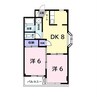 白金Kパレス 2DKの間取り