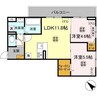 内房線/五井駅 徒歩20分 3階 1年未満 2LDKの間取り