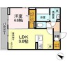 グランツ白金 1LDKの間取り