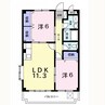 クレイドウル 2LDKの間取り