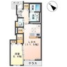 サンウイングB 1LDKの間取り
