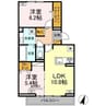 セブンコート 2LDKの間取り