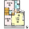 メゾンドォ渕谷Ａ 2LDKの間取り