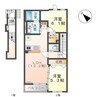 ヴィータセーヴェ 2LDKの間取り