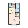 ヴェルディールD(五井西) 1Kの間取り
