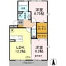 ファミーユ 2LDKの間取り