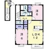 コモドフォレスタⅡ 2LDKの間取り