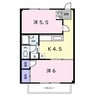 京成千葉線・千原線/ちはら台駅 バス:6分:停歩5分 1階 築29年 2Kの間取り
