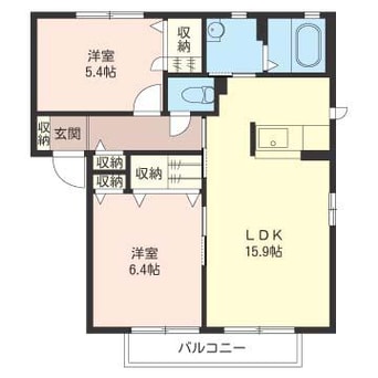 間取図 内房線/五井駅 徒歩18分 2階 築23年