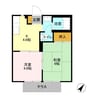 内房線/五井駅 徒歩19分 1階 築28年 2Kの間取り