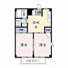 内房線/浜野駅 徒歩15分 2階 築37年 2DKの間取り