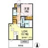 Mille graine(ミルグレーヌ)Ａ 1LDKの間取り