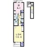 ヴァンヴェールヒルＧ 1LDKの間取り