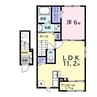 ヒカルサ市原姉ヶ崎ウエスト 1LDKの間取り