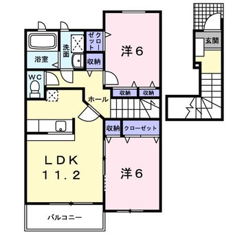 間取図 ソルヴェールB