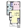 サンヒルズ 1LDKの間取り