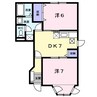 フルゴルⅠ 2DKの間取り