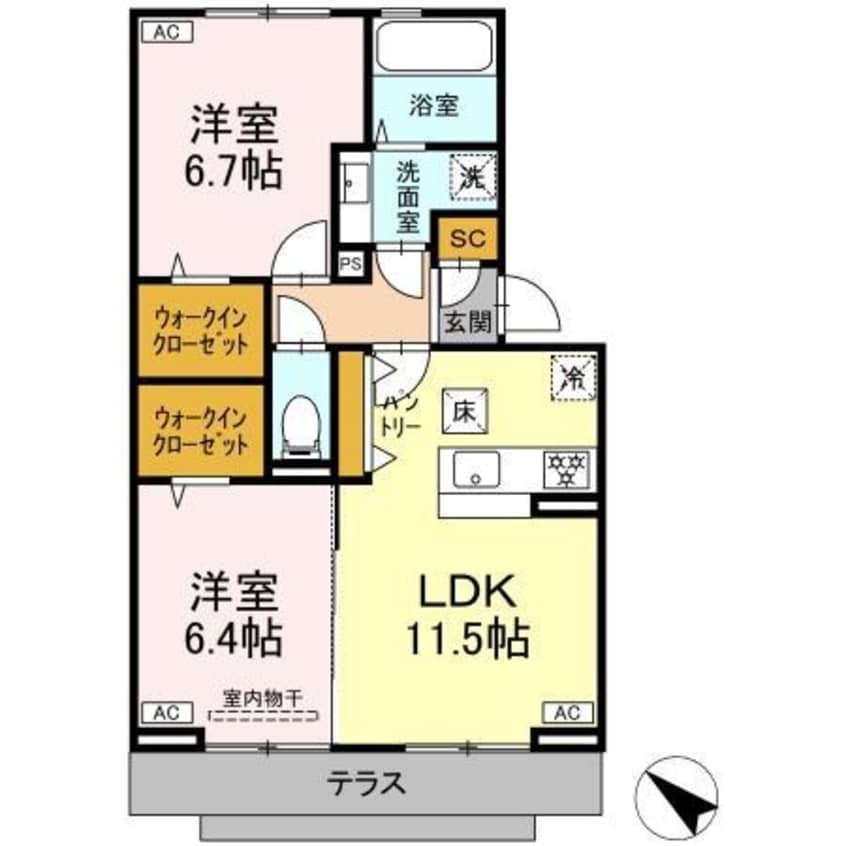 間取図 内房線/八幡宿駅 バス6分白金町一丁目下車:停歩3分 1階 建築中